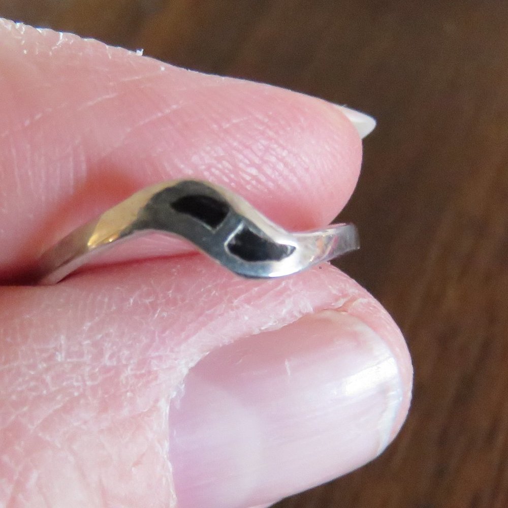 Black Onyx and silver ring